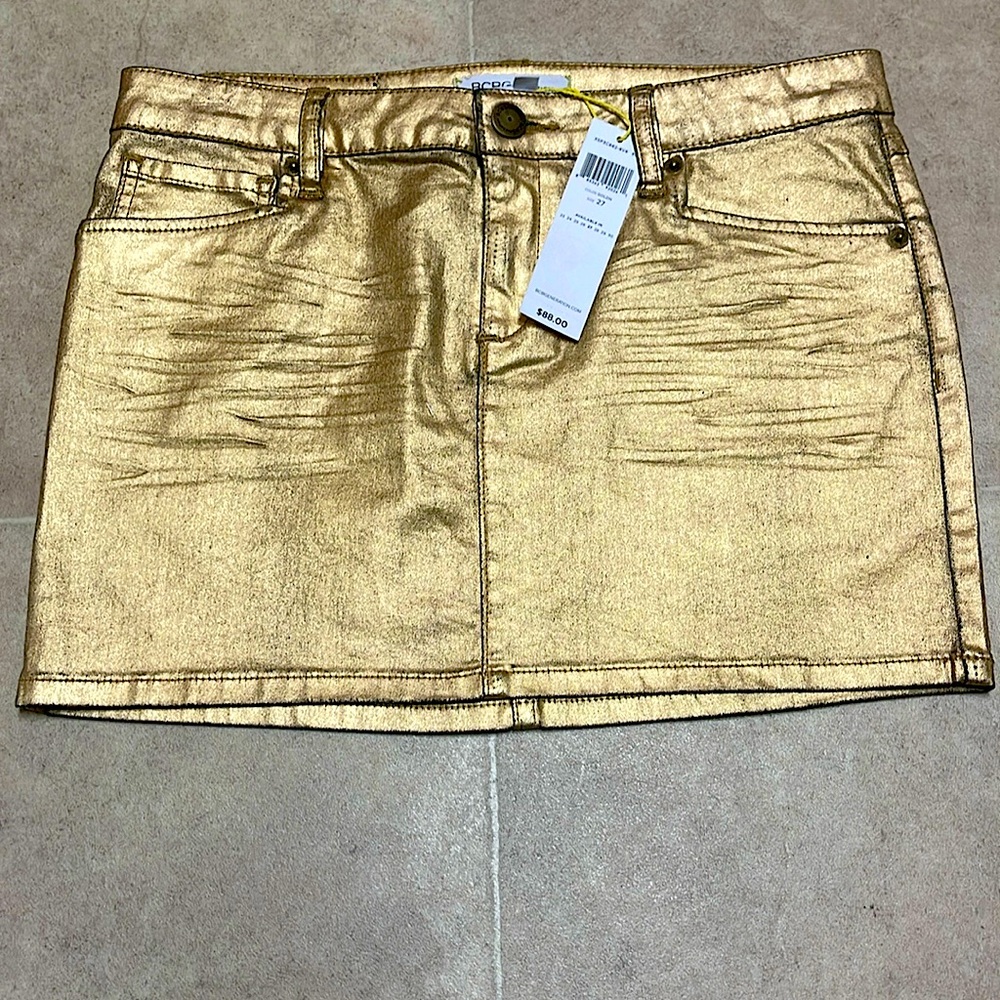 Gold BCBG Grunge Style Skirt NWT ✨